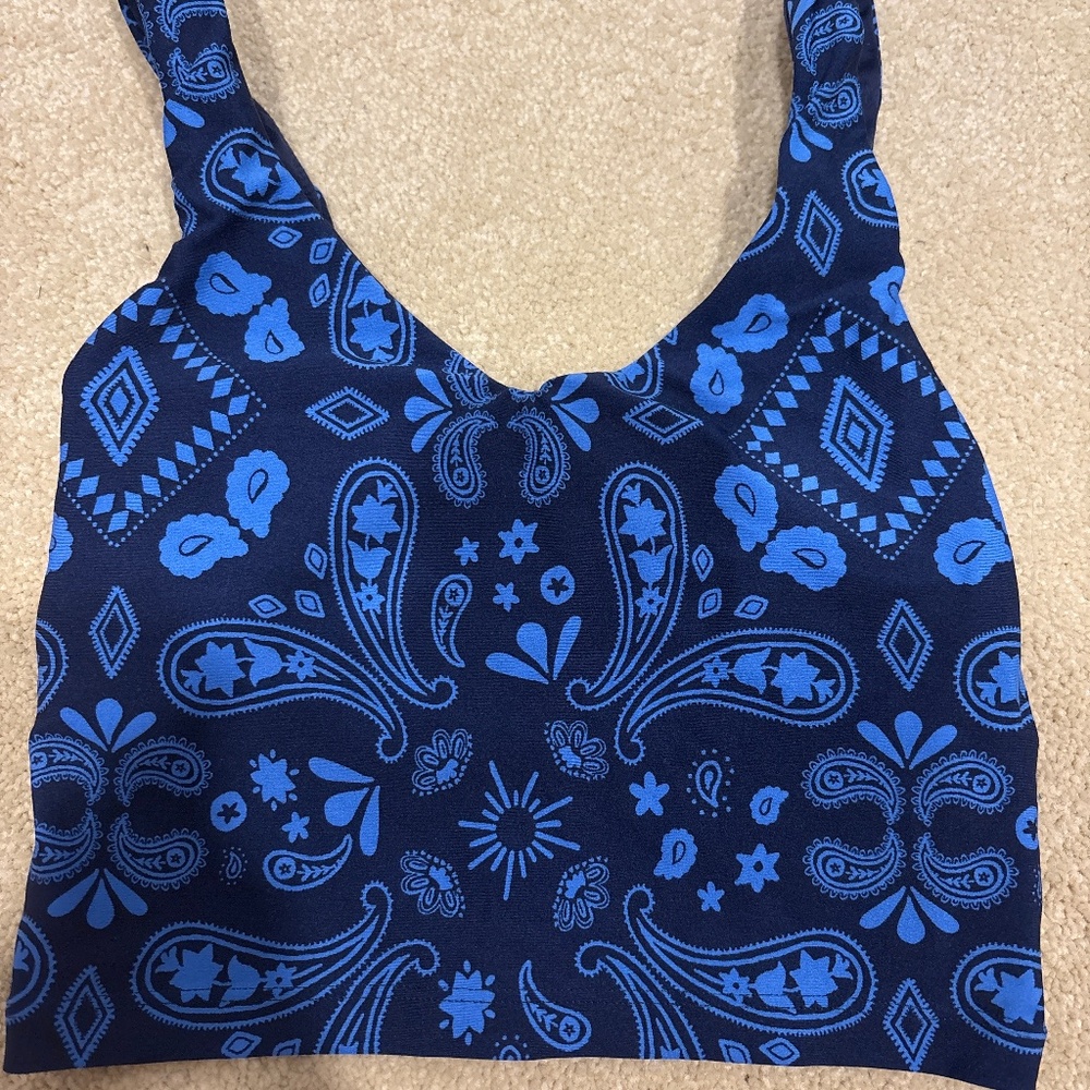 XXS offline by aerie the real me bandana printed tank top